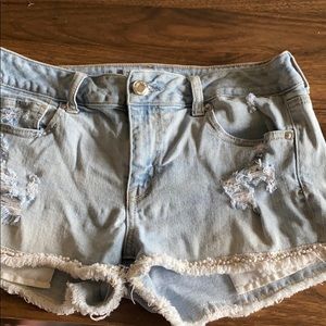 American eagle stretch jean shorts size 10